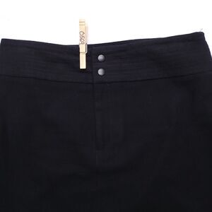 White House Black Market Zip Up Dark Wash Skirt Adult Womens Size 4 Black